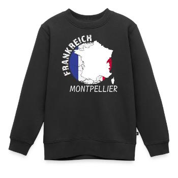 Montpellier - Kinder Premium Organic Sweatshirt - Schwarz - Vorne - AI Model Kid Female (0cm)