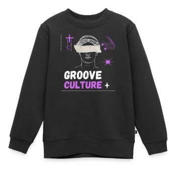 Groove-Kultur, hardgroove, Trance-Techno-Kunst, - Kinder Premium Organic Sweatshirt - Schwarz - Vorne - AI Model Kid Female (0cm)