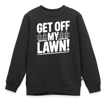 Sors de ma pelouse ! - Sweat Premium enfant bio - noir - Devant - AI Model Kid Female (0cm)