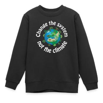 Changer le système, pas le climat - Sweat Premium enfant bio - noir - Devant - AI Model Kid Female (0cm)