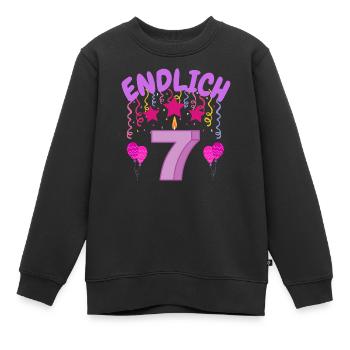 enfin 7 - Sweat Premium enfant bio - noir - Devant - AI Model Kid Female (0cm)