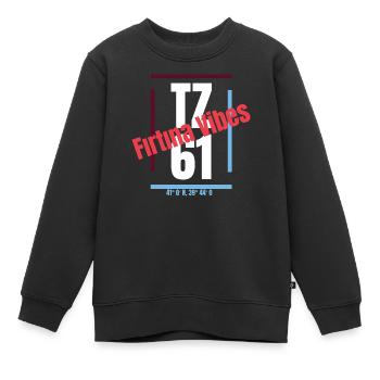 Firtina Vibes Trabzon - Sweat Premium enfant bio - noir - Devant - AI Model Kid Female (0cm)