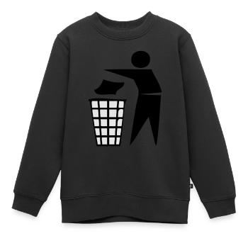keep tidy - Kinder Premium Organic Sweatshirt - Schwarz - Vorne - AI Model Kid Female (0cm)