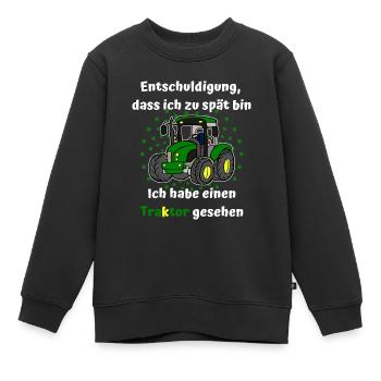 Entschuldigung Traktor - Kinder Premium Organic Sweatshirt - Schwarz - Vorne - AI Model Kid Female (0cm)