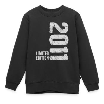 2011 Edition Limitée – Cadeau d’anniversaire 14 ans - Sweat Premium enfant bio - noir - Devant - AI Model Kid Female (0cm)