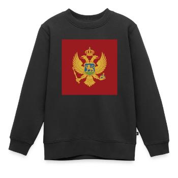 Montenegro Flagge, montenegrinische patriotische Geschenk - Kinder Premium Organic Sweatshirt - Schwarz - Vorne - AI Model Kid Female (0cm)