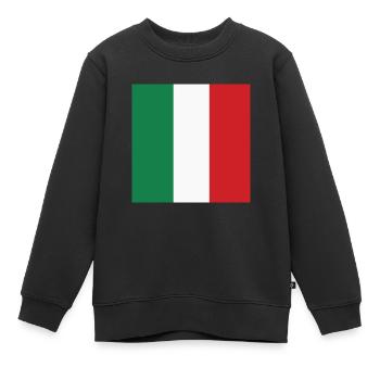 Drapeau d’Italie, cadeau patriotique italien de fierté - Sweat Premium enfant bio - noir - Devant - AI Model Kid Female (0cm)