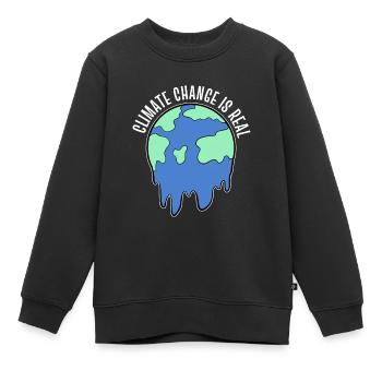 Changement climatique real écologiste ou éco-activiste gift - Sweat Premium enfant bio - noir - Devant - AI Model Kid Female (0cm)
