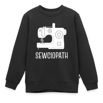 Sewciopath Joker ou Comedian Poison - Sweat Premium enfant bio - noir - Devant - AI Model Kid Female (0cm)