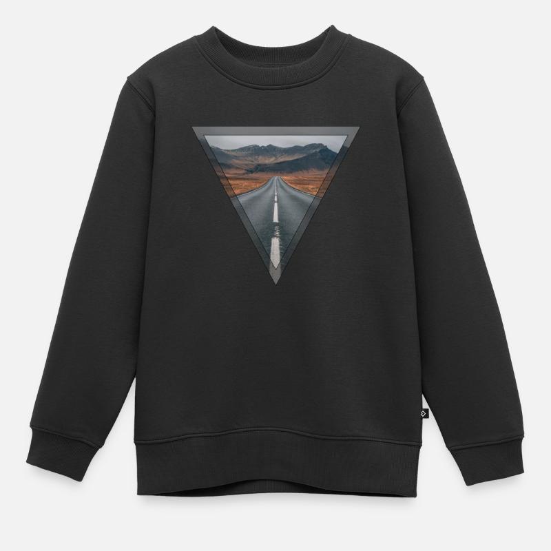 route - Sweat Premium enfant bio - noir