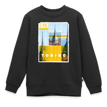Turin Turin Turin Italie Ville Skyline Vacances Amour - Sweat Premium enfant bio - noir - Devant - AI Model Kid Female (0cm)
