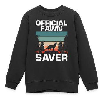 Conception de coyote pour les réacteurs de coyote - Sweat Premium enfant bio - noir - Devant - AI Model Kid Female (0cm)