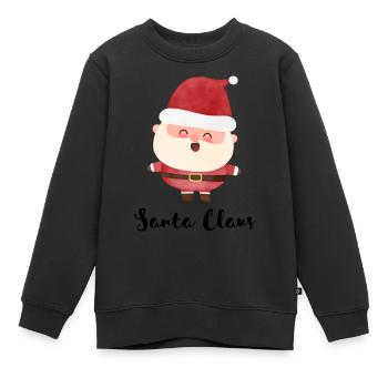 Santa Claus - Kinder Premium Organic Sweatshirt - Schwarz - Vorne - AI Model Kid Female (0cm)