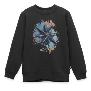 Kompass - Kinder Premium Organic Sweatshirt - Schwarz - Vorne - AI Model Kid Female (0cm)