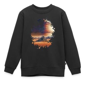 Planet - Kinder Premium Organic Sweatshirt - Schwarz - Vorne - AI Model Kid Female (0cm)