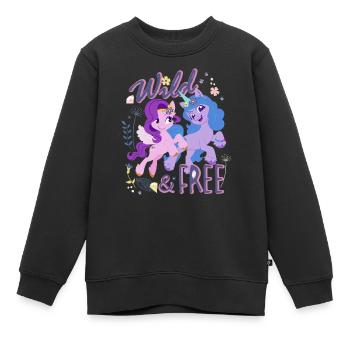 My Little Pony Wild And Free Mit Ponys - Kinder Premium Organic Sweatshirt - Schwarz - Vorne - AI Model Kid Female (0cm)