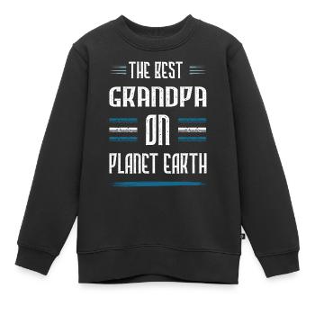 Bester Opa Spruch - Kinder Premium Organic Sweatshirt - Schwarz - Vorne - AI Model Kid Female (0cm)