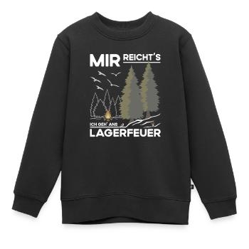 Lagerfeuer Machen - Kinder Premium Organic Sweatshirt - Schwarz - Vorne - AI Model Kid Female (0cm)