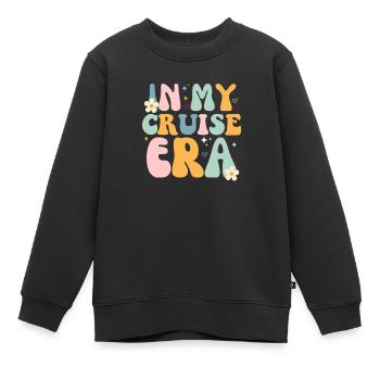 In meiner Kreuzfahrt-Ära / Urlaub für Hochsee- und Schiffsliebhaber - Kinder Premium Organic Sweatshirt - Schwarz - Vorne - AI Model Kid Female (0cm)