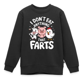 Végétarien Végétalien Végétarien Végétarien - Sweat Premium enfant bio - noir - Devant - AI Model Kid Female (0cm)