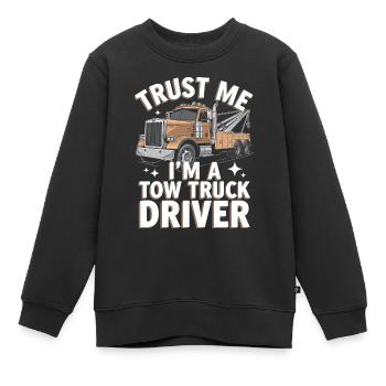 Abschleppwagen Truck Abschlepper - Kinder Premium Organic Sweatshirt - Schwarz - Vorne - AI Model Kid Female (0cm)