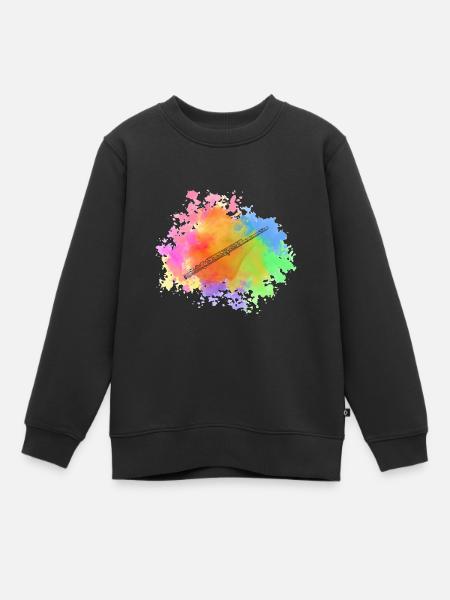 Flötist Querflöte - Kinder Premium Organic Sweatshirt - Schwarz