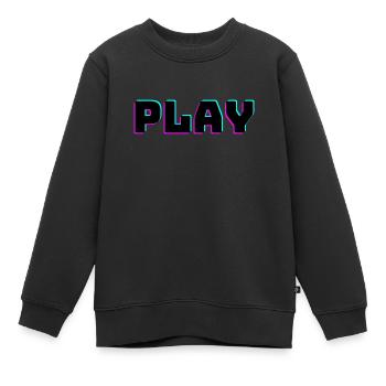 Play - Kinder Premium Organic Sweatshirt - Schwarz - Vorne - AI Model Kid Female (0cm)
