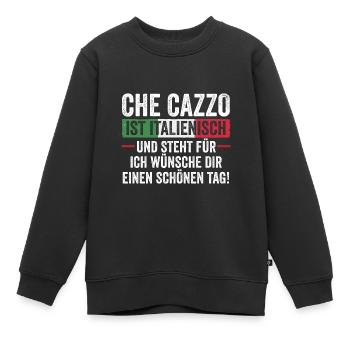 Italiens Italie - Sweat Premium enfant bio - noir - Devant - AI Model Kid Female (0cm)