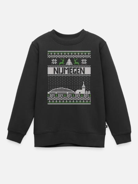 Falscher Weihnachtspullover Nijmegen - Kinder Premium Organic Sweatshirt - Schwarz