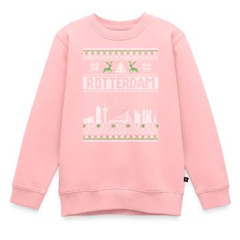 Falscher Weihnachtspullover Rotterdam - Kinder Premium Organic Sweatshirt - Rosa - Vorne - AI Model Kid Female (0cm)
