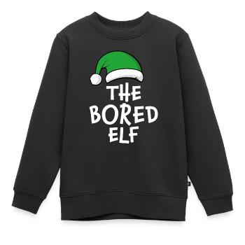 Der gelangweilte Elf - Kinder Premium Organic Sweatshirt - Schwarz - Vorne - AI Model Kid Female (0cm)