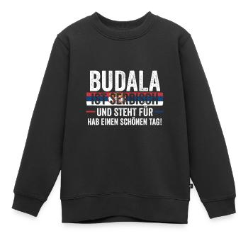 Serbe Serbe Serbie - Sweat Premium enfant bio - noir - Devant - AI Model Kid Female (0cm)