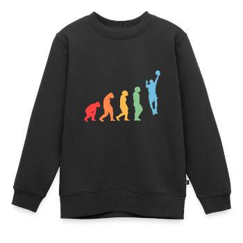 Basketballspieler Evolution Basketball - Kinder Premium Organic Sweatshirt - Schwarz - Vorne - AI Model Kid Female (0cm)