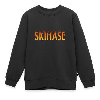 Skihase - Kinder Premium Organic Sweatshirt - Schwarz - Vorne - AI Model Kid Female (0cm)