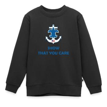 Scouts de mer Loi Vœu - Sweat Premium enfant bio - noir - Devant - AI Model Kid Female (0cm)