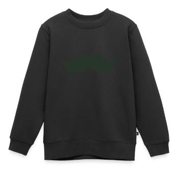 Moustache vert sombre noir homme novembre vélo - Sweat Premium enfant bio - noir - Devant - AI Model Kid Female (0cm)