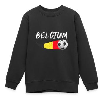Belgier Belgien - Kinder Premium Organic Sweatshirt - Schwarz - Vorne - AI Model Kid Female (0cm)