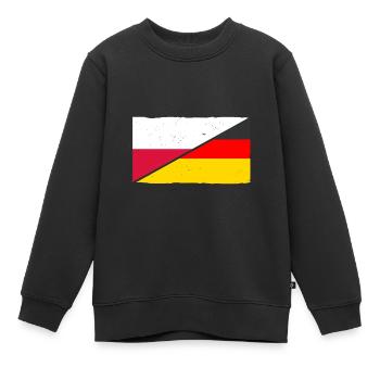 Pole Deutschland Polen - Kinder Premium Organic Sweatshirt - Schwarz - Vorne - AI Model Kid Female (0cm)