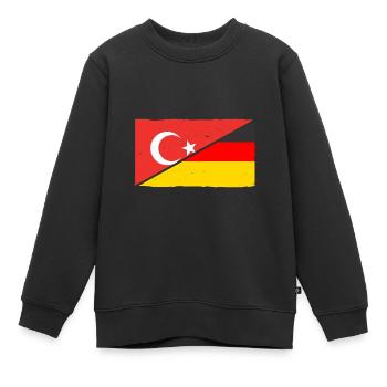 Turks Germany Turkey - Kids Premium Organic Sweatshirt - black - Front - AI Model Kid Female (0cm)