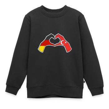 Turks Germany Turkey - Kids Premium Organic Sweatshirt - black - Front - AI Model Kid Female (0cm)