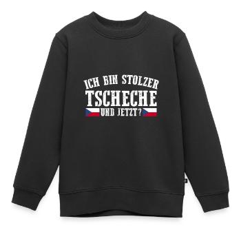 Tchèques République tchèque - Sweat Premium enfant bio - noir - Devant - AI Model Kid Female (0cm)
