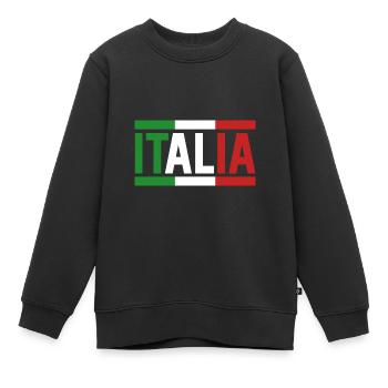 Italie Italien Italien Italie - Sweat Premium enfant bio - noir - Devant - AI Model Kid Female (0cm)