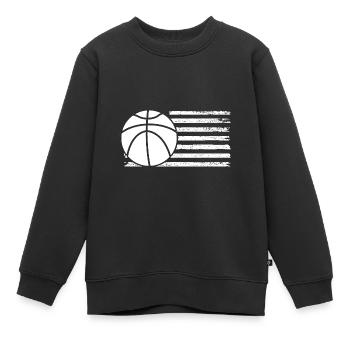 Basketballspieler Basketball - Kinder Premium Organic Sweatshirt - Schwarz - Vorne - AI Model Kid Female (0cm)