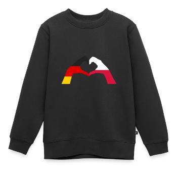 Pole Deutschland Polen - Kinder Premium Organic Sweatshirt - Schwarz - Vorne - AI Model Kid Female (0cm)