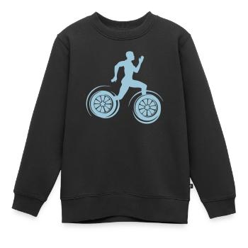 Sportler Sprinter Leichtathletik Radrennen - Kinder Premium Organic Sweatshirt - Schwarz - Vorne - AI Model Kid Female (0cm)