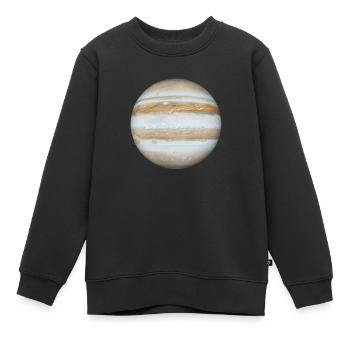 Planet Jupiter, Geschenkidee - Kinder Premium Organic Sweatshirt - Schwarz - Vorne - AI Model Kid Female (0cm)