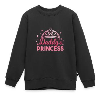 Papas Prinzessin Daddy's Princess Mädchen Frauen - Kinder Premium Organic Sweatshirt - Schwarz - Vorne - AI Model Kid Female (0cm)