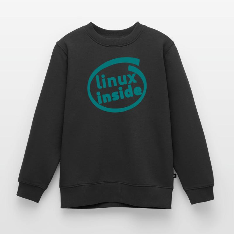 LINUX INSIDE TUX PROGRAMMIERER LOGO NERD GESCHENK Kinder Premium Organic Sweatshirt