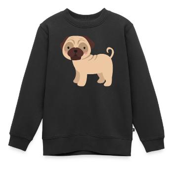 carlin - Sweat Premium enfant bio - noir - Devant - AI Model Kid Female (0cm)
