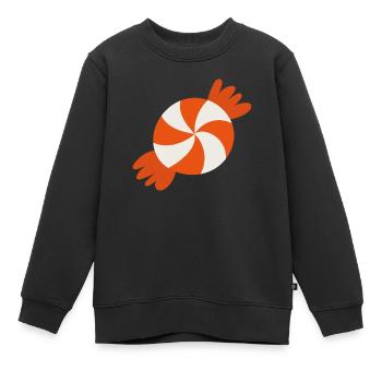 Bonbons - Sweat Premium enfant bio - noir - Devant - AI Model Kid Female (0cm)